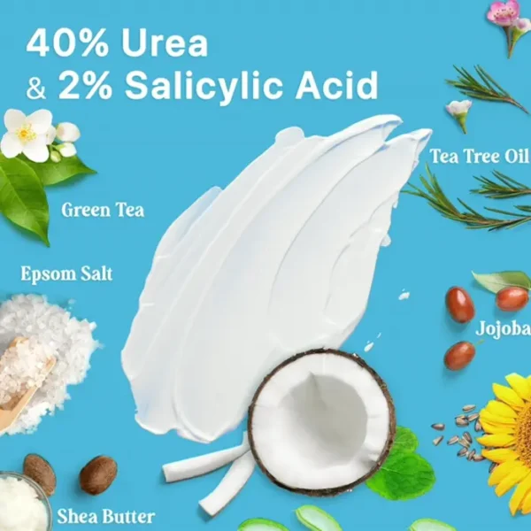 Ebanel Urea Cream 40% + Salicylic Acid 2%, Skin Cream for Cracked Feet