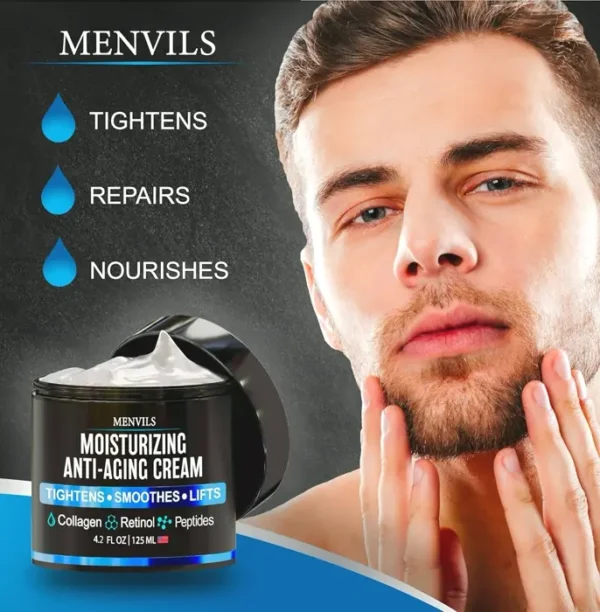 Men's Face Moisturizer Cream - Anti-Aging & Revitalizing - 4.2 Ounces