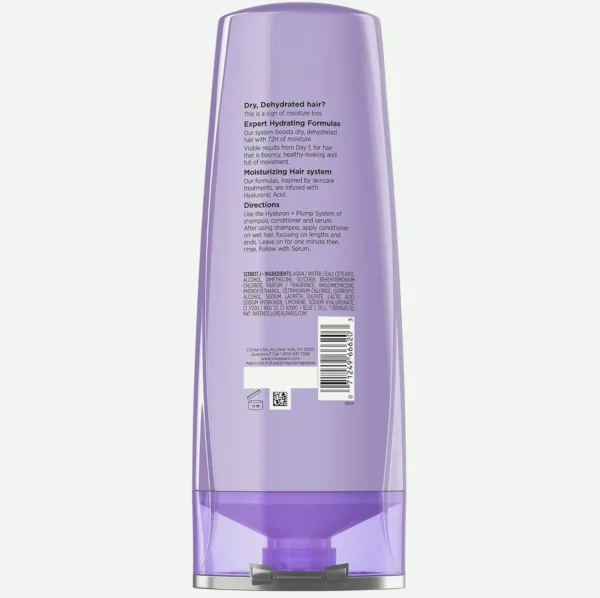 L'Oreal Paris Elvive Hyaluronic Plump Hair Care for Dehydrated Hair, Paraben-Free