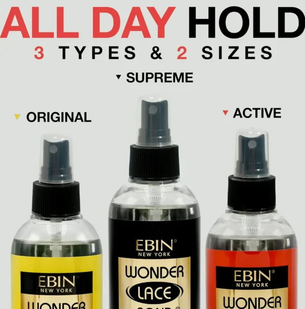 Ebin New York Wonder Lace Bond Spray 3.39oz/100 mL - Strong Hold