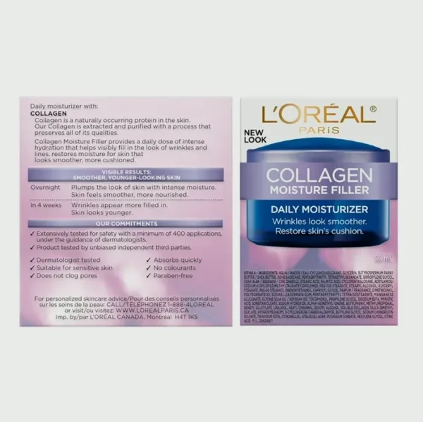 L’Oréal Collagen Face Cream, Reduce Lines, 1.7oz oz
