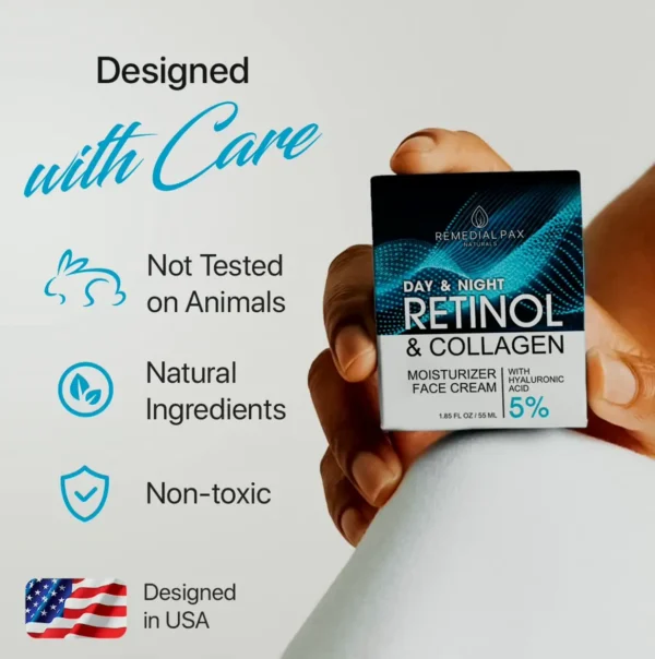 Retinol Moisturizer for Skin - Daytime & Night Care - 1.85-oz