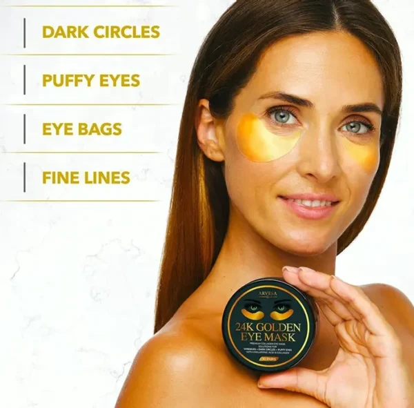 Eye Mask for Dark Circles and Eye Bags, 24k Skincare Treatment
