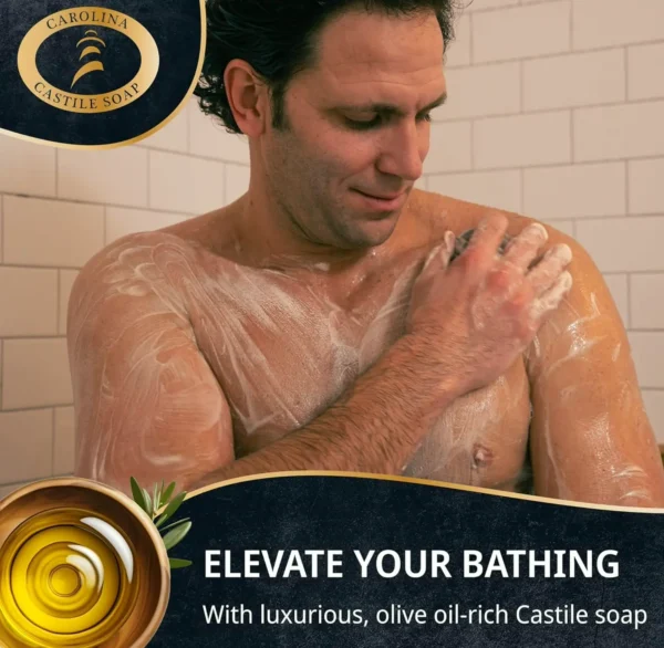 Castile Soap for Men w/Cocoa Butter - Eco-Friendly Body Wash