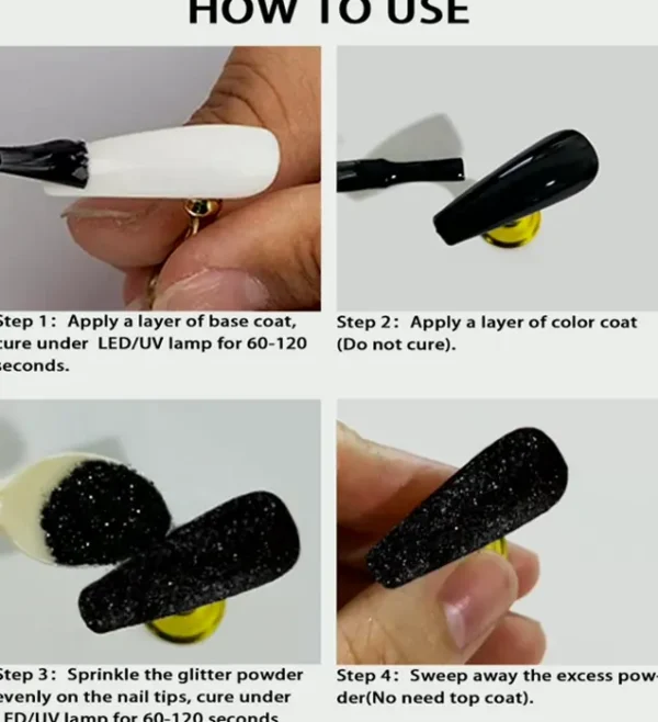 Dual Color Shining Sugar Powder for DIY Manicure