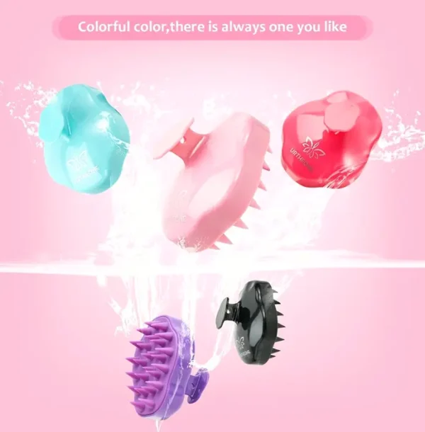 Soft Silicone Scalp Massage Brush Shampoo Brush Suitable for Wet Dry Curly Straight Hair Color