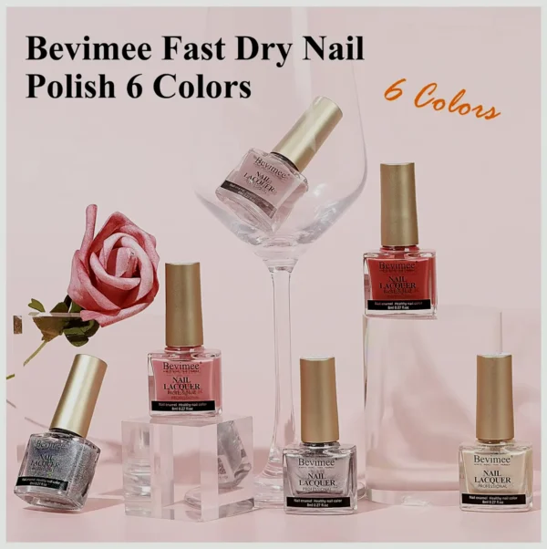 Fast Drying Polish Kit - 6 Color Glitter Nail Polish