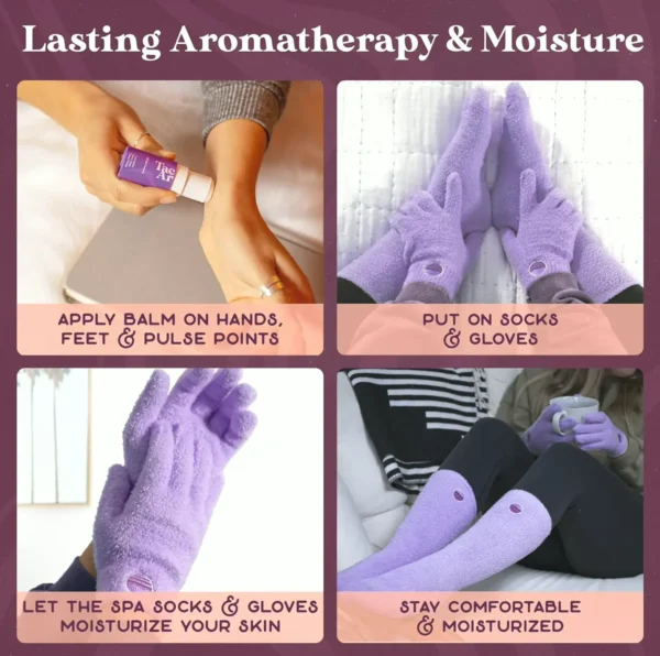 Lavender Canyon Fuzzy Socks & Gloves Spa Set