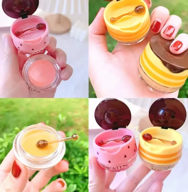 Bee Lip Balm Moisturizing Set, Berry & Honey Scents