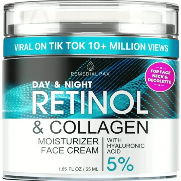 Retinol Moisturizer for Skin - Daytime & Night Care - 1.85-oz