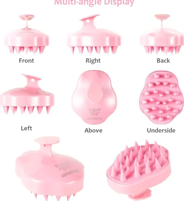 Soft Silicone Scalp Massage Brush Shampoo Brush Suitable for Wet Dry Curly Straight Hair Color