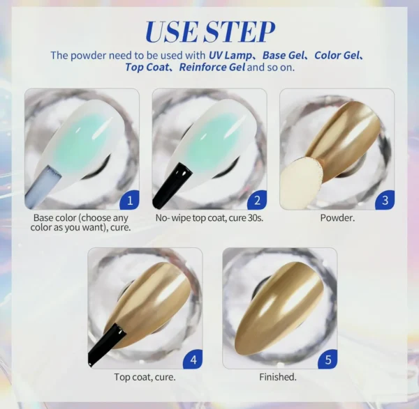 B.P. Mirror Nail Pigment Kit