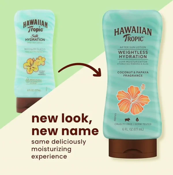 Hawaiian Tropic Silk Moisture Post UV Lotion 6 Fl Oz (Pack of 2)