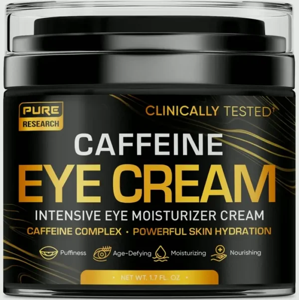 Caffeine Eye Cream to Reduce Wrinkles, Dark Circles, Puffiness 1.7oz