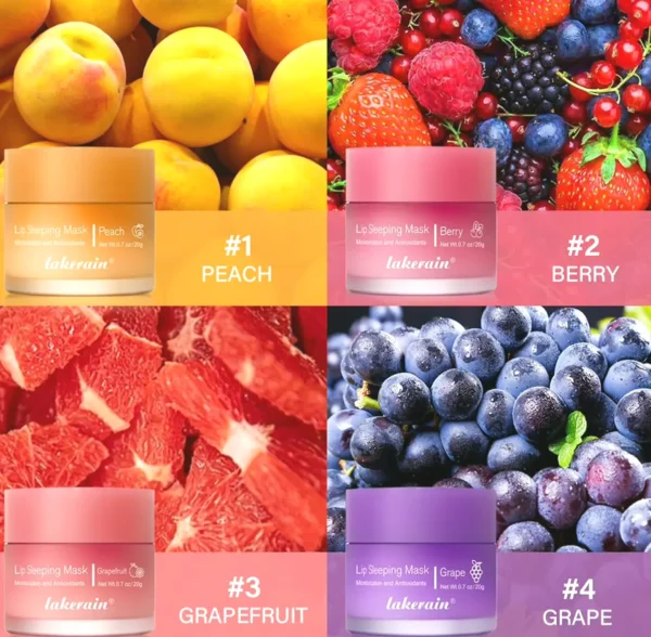Moisturizing Sleeping Balm, Intensive Overnight Treatment, Reduces Cracked Lips (Flavor) 0.7 OZ