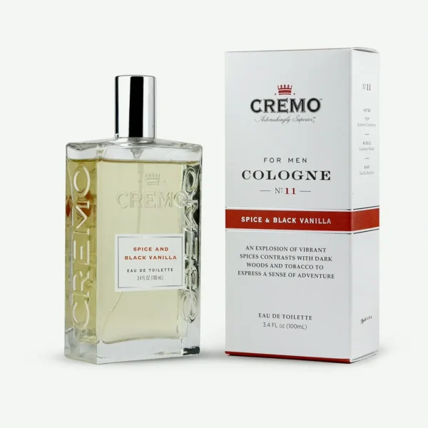 Cremo Spiced Black Vanilla Cologne Spray, 3.4 Fl Oz