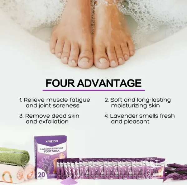 Foot Soak Bath with Epsom Salt for Pedicure