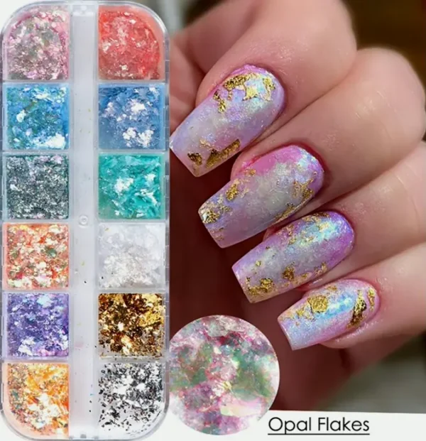 Holographic Opal Manicure Flakes for Decoration