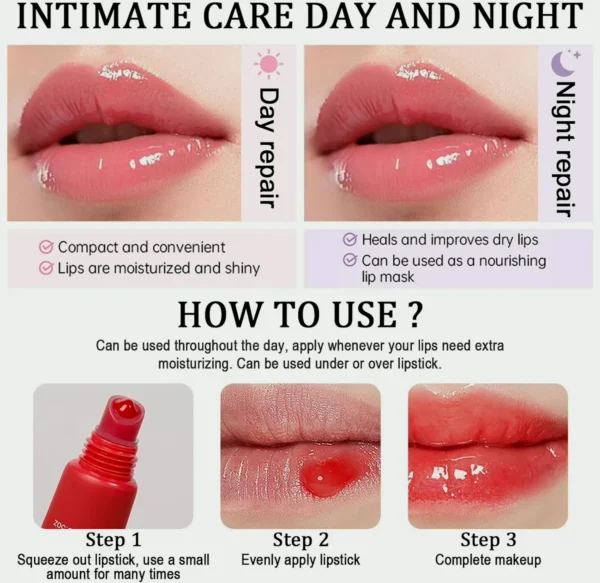 Lip Balm Moisturizer Treatment, Day/Night Use, Vanilla Beige