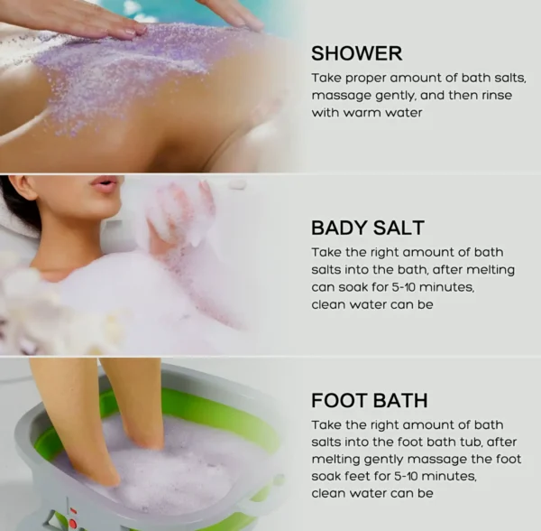 Foot Soak Bath with Epsom Salt for Pedicure