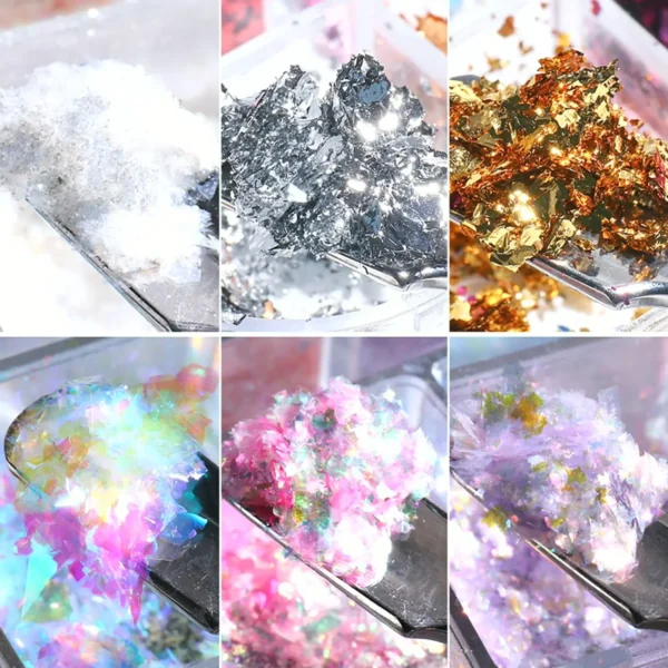 Holographic Opal Manicure Flakes for Decoration