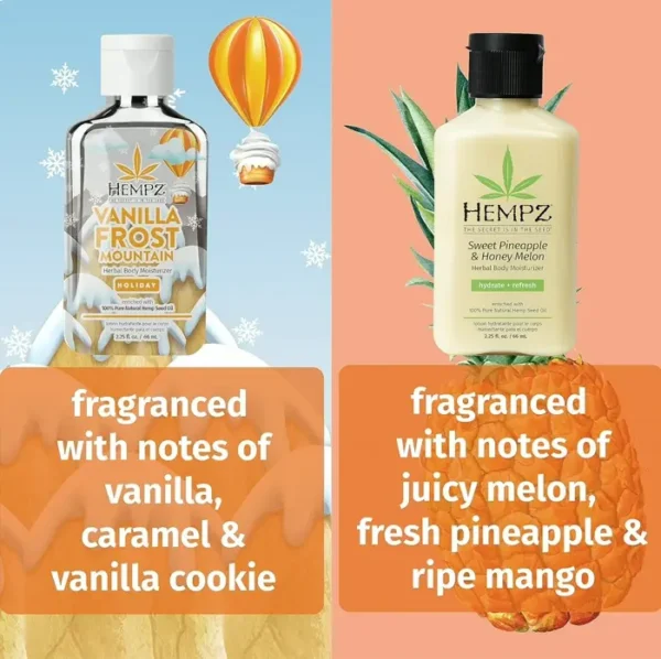 Hempz Sugar High & V. Frost Travel Lotion Pack