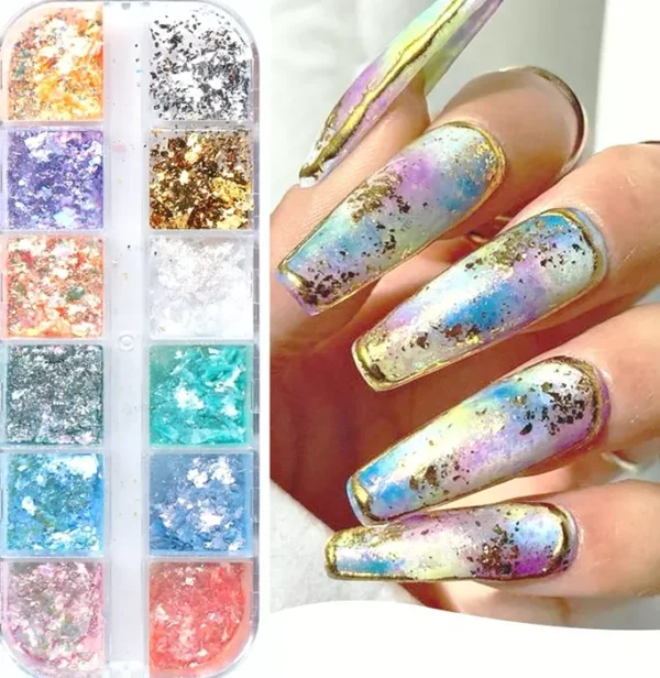 Holographic Opal Manicure Flakes for Decoration