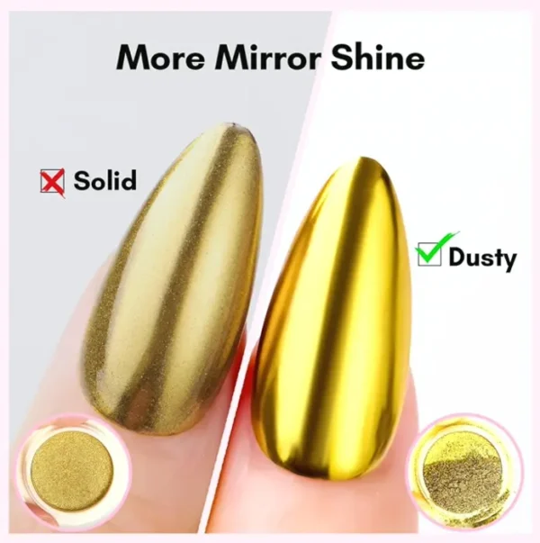 Makartt's Chrome Nail Pigment Kit - 10 Colors, Metallic Look