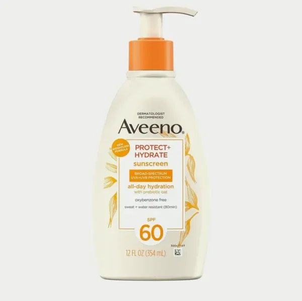Aveeno Protect + Hydrate Skin Sunscreen Lotion SPF60, 12 fl oz