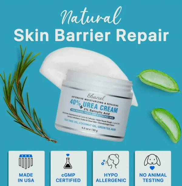Ebanel Urea Cream 40% + Salicylic Acid 2%, Skin Cream for Cracked Feet