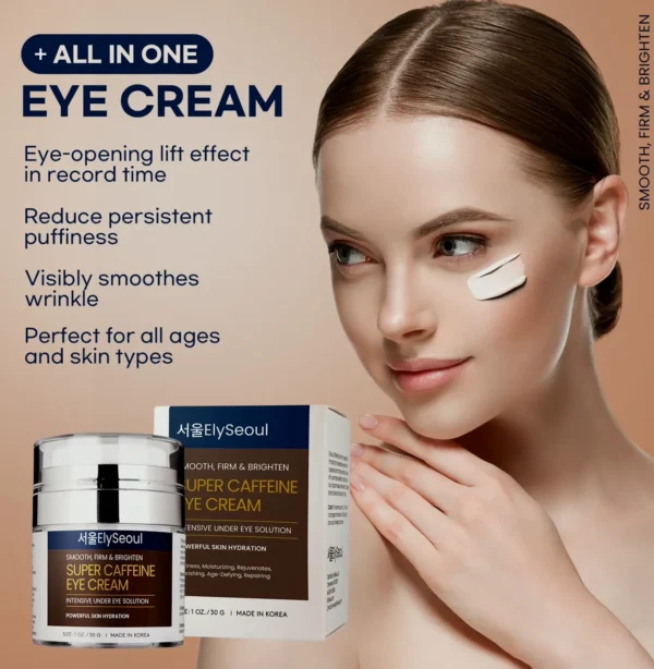 Super Caffeine Eye Cream: Anti-Wrinkle Treatment, Brightens Under Eyes
