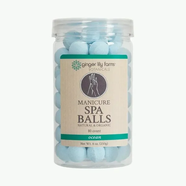 Ginger Lily Nail Care Spa Balls Ocean, 80-Count