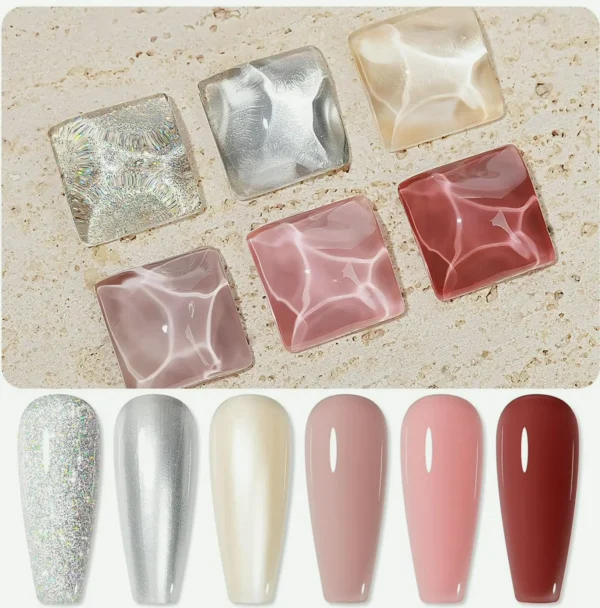 Fast Drying Polish Kit - 6 Color Glitter Nail Polish