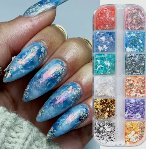 Holographic Opal Manicure Flakes for Decoration